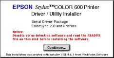 Epson Stylus Color 600 Printer Driver (1996)