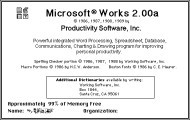 Microsoft Works 2.00b (1989)