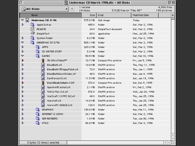 Undermac warez compilations (1996)