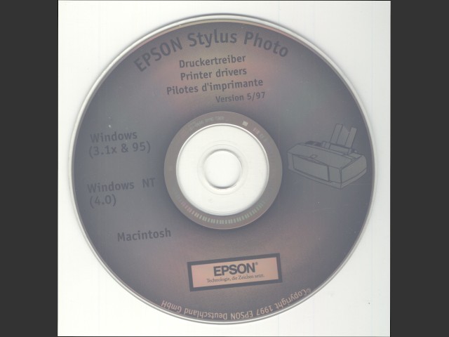 Epson Stylus Photo Printer Drivers Version 5/97 (1997)