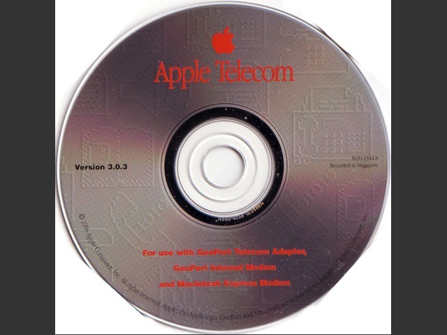 Apple Telecom 3.0.3 (X691-1342-A) (CD) (1996)