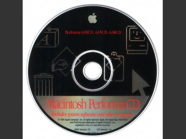 System 7.5 (Disc 1.0) (Performa 630CD, 635CD, 638CD) (CD) (1994)