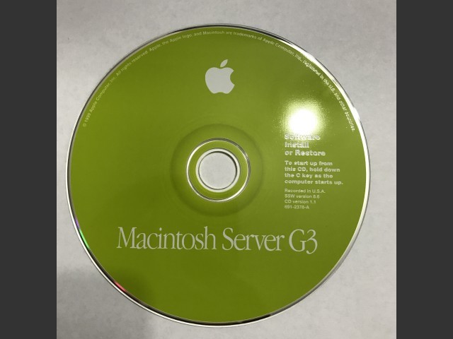 Mac OS 8.6 + SoftRAID (Server G3) (CD) (1999)