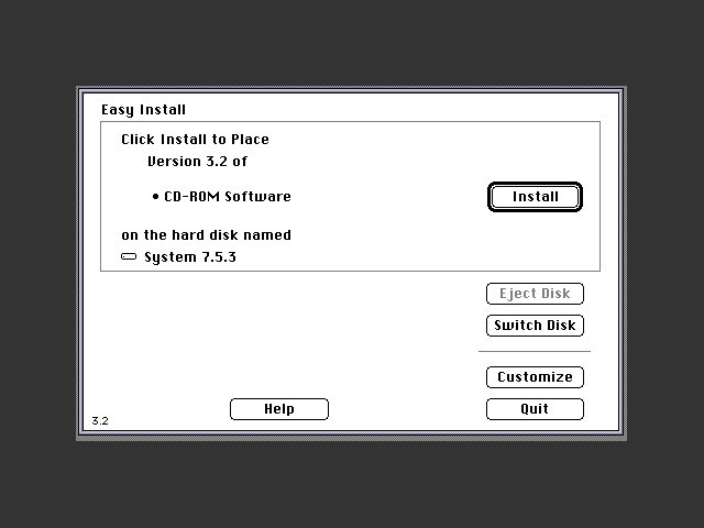 Macintosh CD-ROM Setup 3.2 disk (1991)