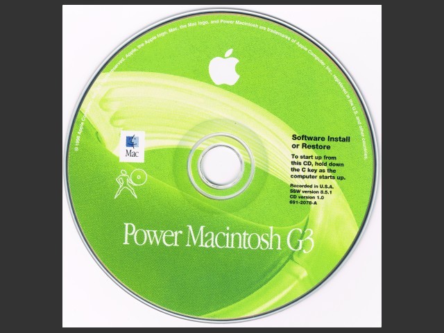 Mac OS 8.5.1 (Disc 1.0) (G3) (691-2078-A) (CD) (1998)