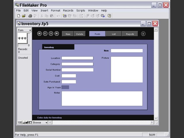 FileMaker Pro 5.0 (1999)