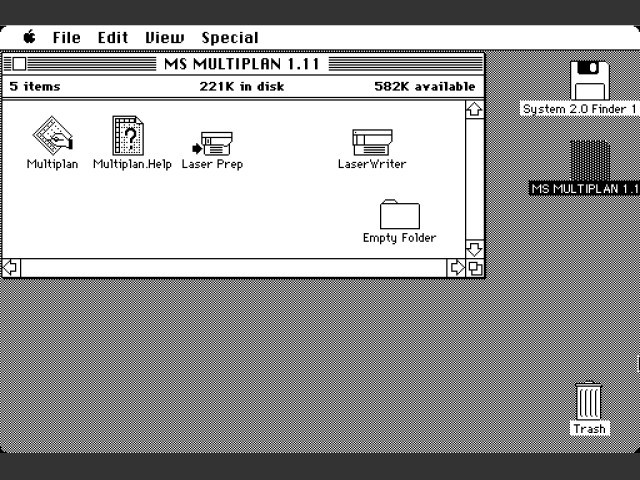 Microsoft Multiplan (1984)