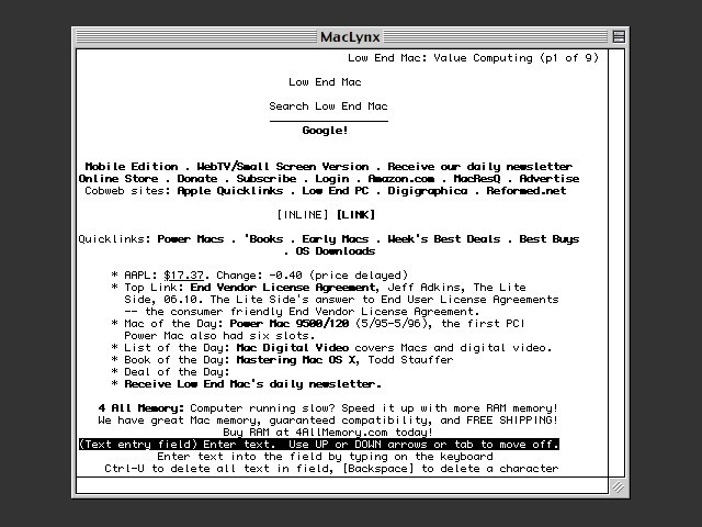 MacLynx 2.7.1b1 (1997)