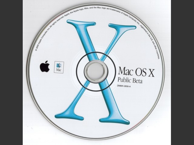 691-2858-A,ZM,Mac OS X Public Beta 2000 (CD) (2000)