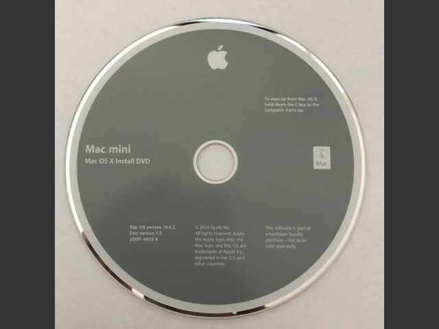 Mac OS X 10.6.2 (Disc 1.0) (Mac mini) (DVD DL) (2009)