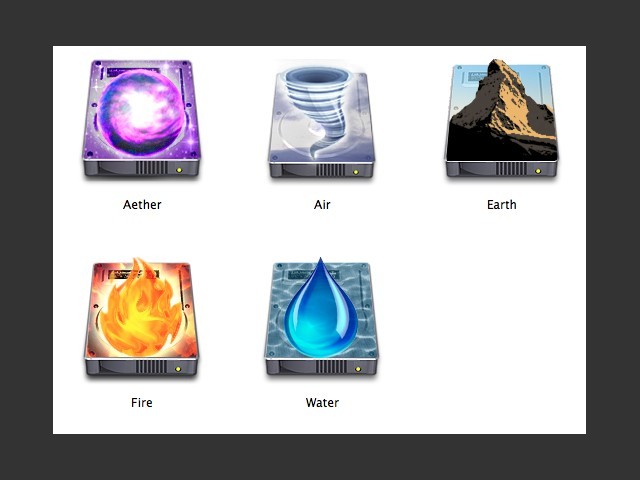 Elemental Hard-Drive Icons (2009)