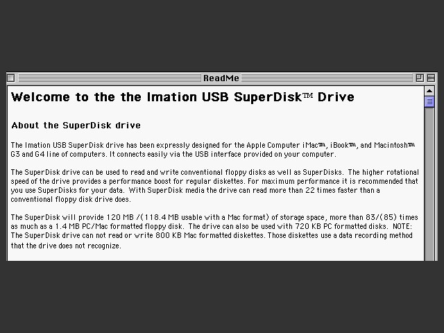 Imation USB SuperDisk Driver 3.3 (2000)