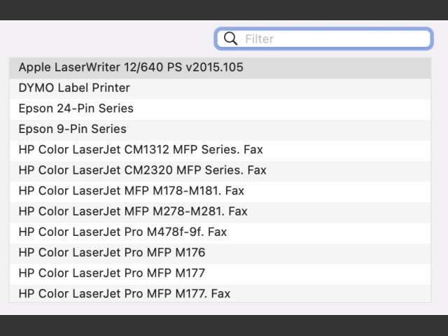 Apple LaserWriter 12/640 PS PPD File (1996)