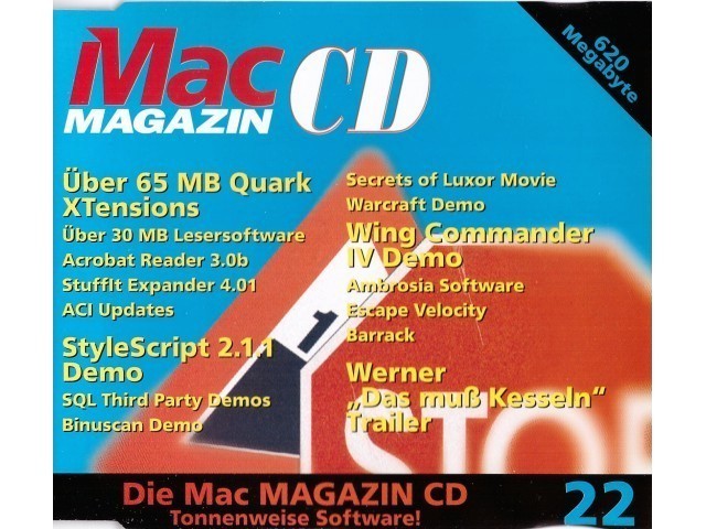 Mac Magazin CD 22 (August 1996, German) (1996)
