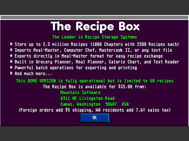 The Recipe Box (1994)