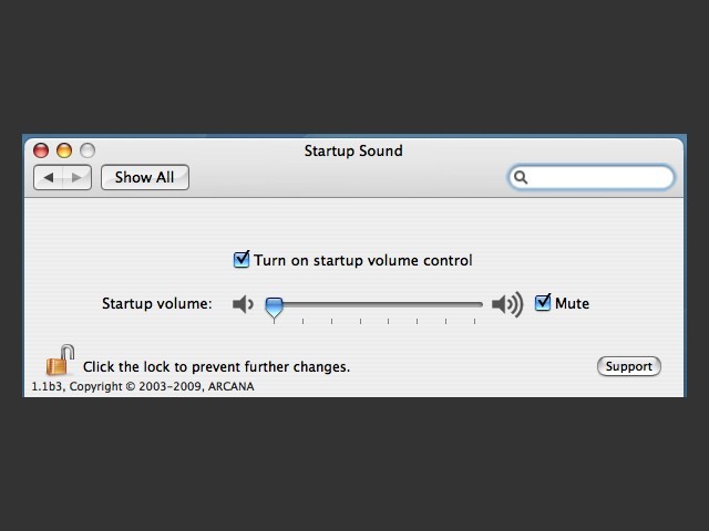 Startup Sound Preference Pane (2003)