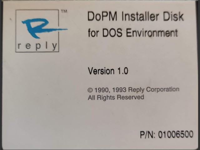 Drivers disks for PDS "DOS on Mac" card from Reply Corporation (1995)