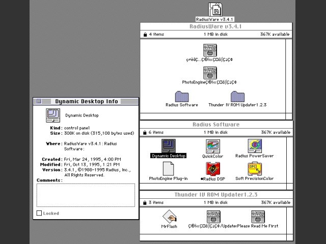 Radius video card Drivers (1992)