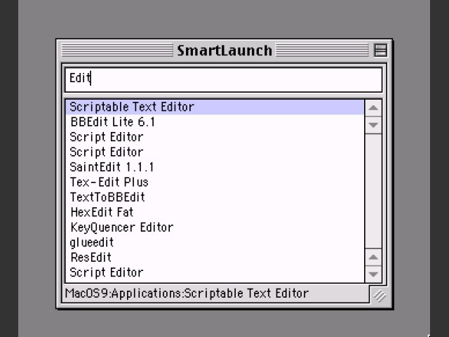 SmartLaunch (made with REALBasic) (2001)