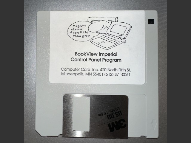 BookView Imperial Control Panel Program 1.0.7 (1992)