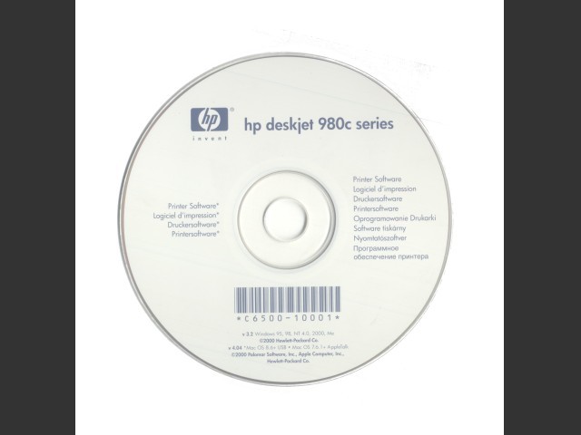 HP DeskJet 980C Series CD (2000)