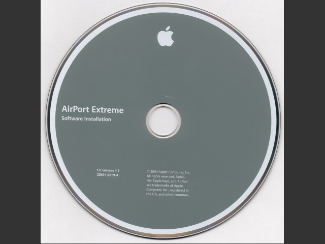 691-5219-A,2Z,AirPort Extreme Software Installation. Disc v4.1 (2004)