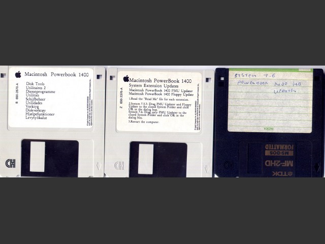 PowerBook 1400 System 7.5.3 and 7.6 Updates (1997)