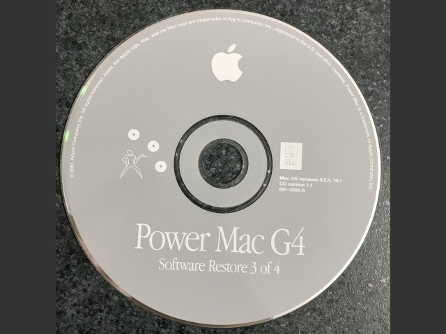 691-3391-A,,Power Mac G4. Install & Software Restore (4 CD set) Mac OS v9.2.1, v10.1.... (2002)