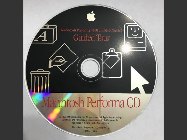 691-1293-A,X,Macintosh Performa 5400 and 6400 Series. Guided Tour. Restore Disc. Disc... (1996)