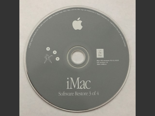 691-3497-A,,iMac. Install & Software Restore (4 CD set) Mac OS v10.1.2, v9.2.2. Disc... (2002)