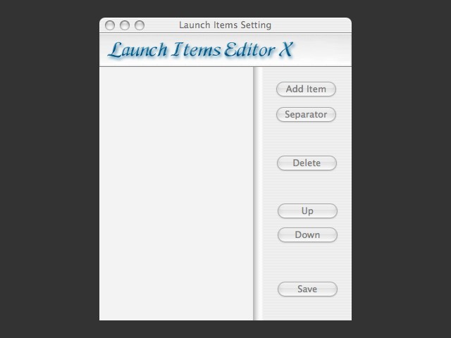 Launch Items Suite for Mac OS X (2001)