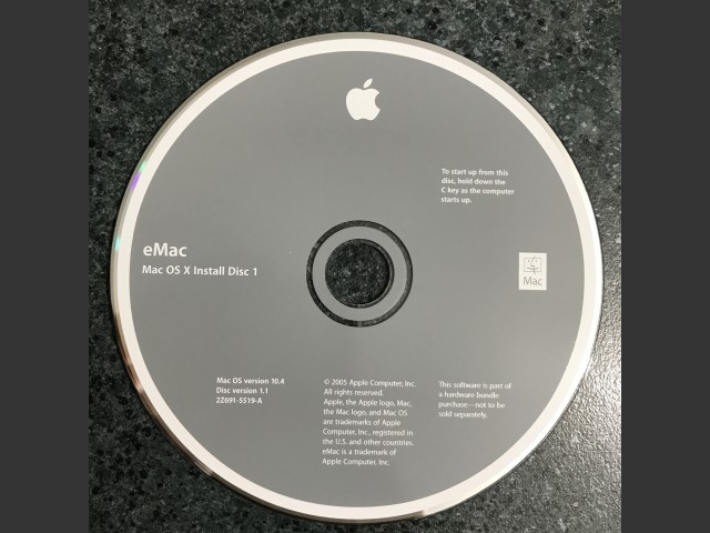 Mac OS X 10.4.0 (eMac G4/1.42 2005) (2005)