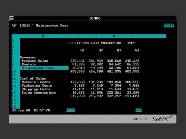 SoftPC for NeXTStep (1991)