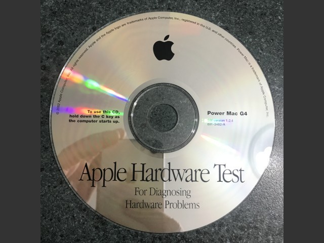 691-3462-A,,Apple Hardware Test v1.2.4. Power Mac G4 2002 (CD) (2002)