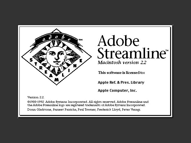 Adobe Streamline  2.2 (1993)