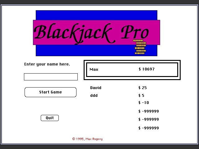 Blackjack Pro (1995)