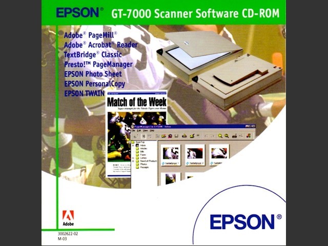 Epson GT-7000 Scanner Software CD-ROM (1999)