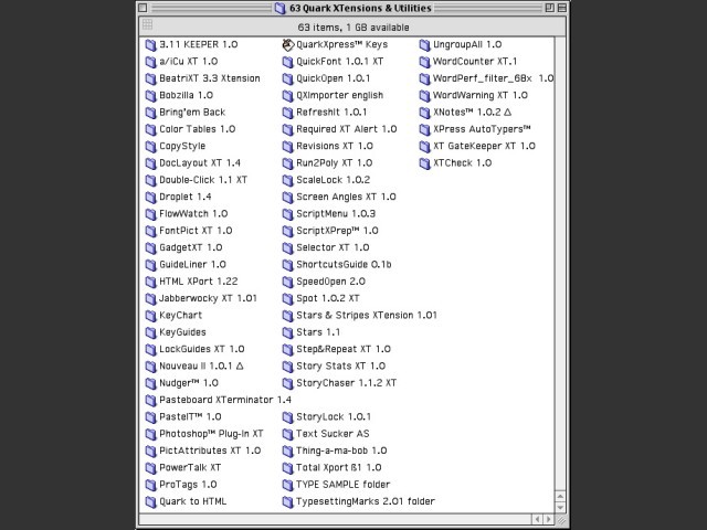 63 QuarkXPress XTensions & Utilities from the 90's (1996)