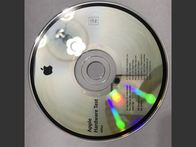 Apple Hardware Test v2.0.1 eMac (CD) (2003)