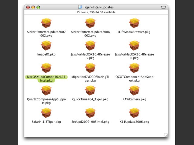 Mac OS X 10.4.11 Tiger Combo Update (Intel) (2007)
