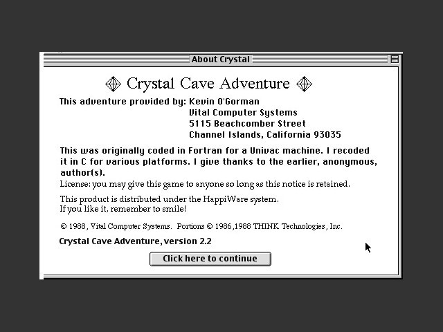 Crystal Cave Adventure (1988)