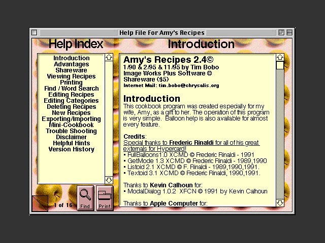 Amy's Recipes (1995)