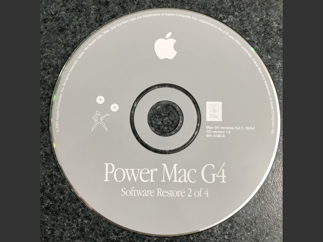 691-3187-A,,Power Mac G4. Software Restore (4 CD set) Mac OS v9.2.1, v10.0.4. Disc v1.0... (2001)