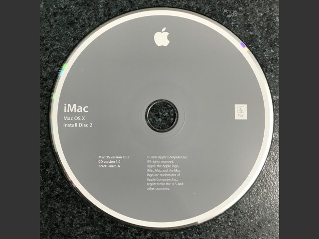 Mac OS X 10.2 (Disc 1.0) (iMac) (CD) (2002)