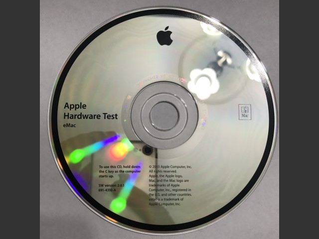 Apple Hardware Test v2.0.1 eMac (CD) (2003)