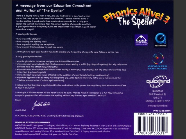 Phonics Alive! 3: The Speller (1999)