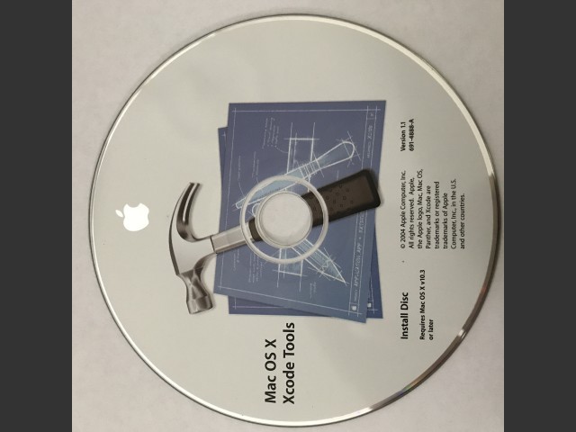 691-4888-A,,Mac OS X Xcode Tools v1.1 Install Disc (CD) (2003)