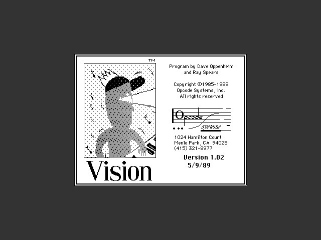 Opcode Vision 1.02+ (1989)