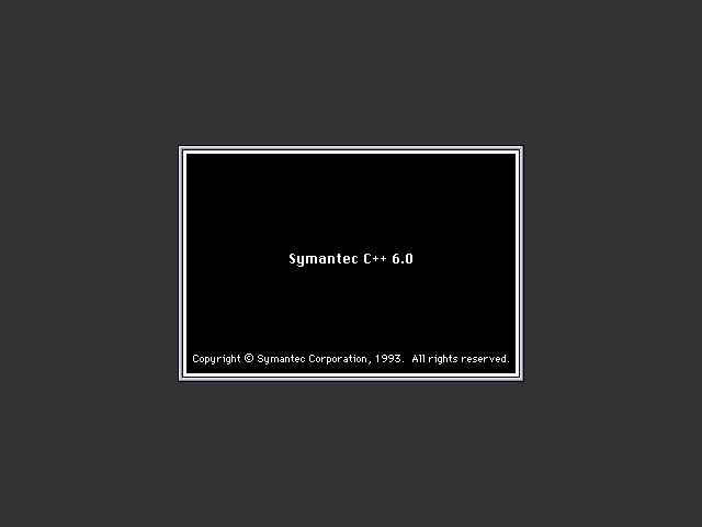 Symantec C++ 6.0 (1993)