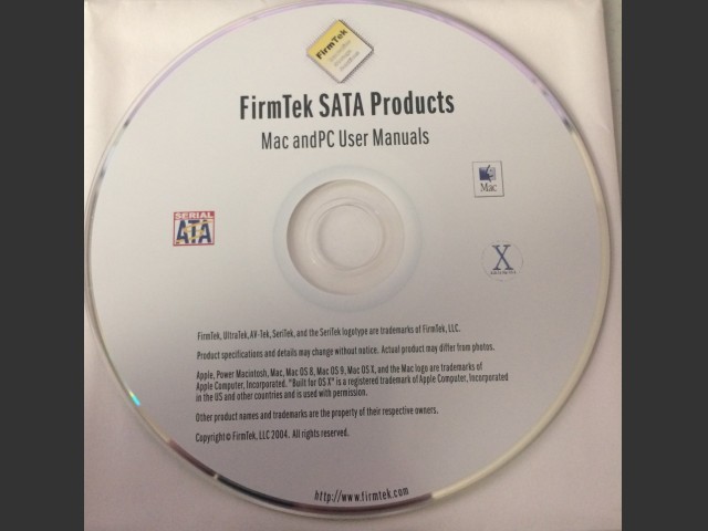 FirmTek SeriTek SATA Drivers and Manuals (2004)